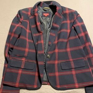 Cute plaid Merona vest with shoulder pads 18